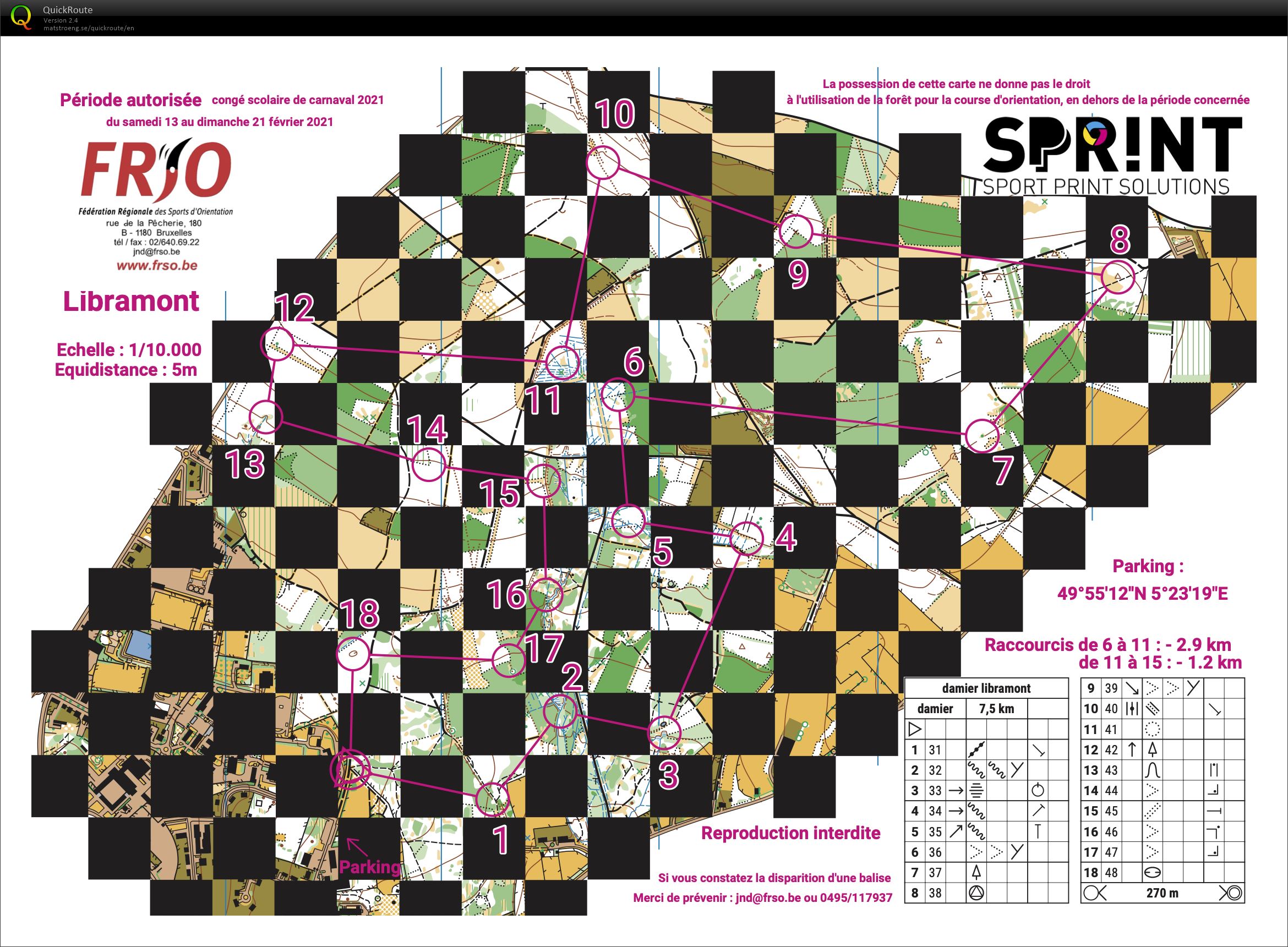 Congé de Carnaval - Damier (20-02-2021)